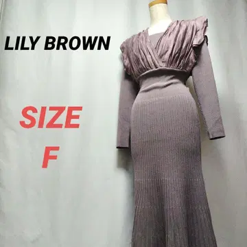 LILY BROWN 릴리 브라운 시어 도킹 니트 원피스 롱