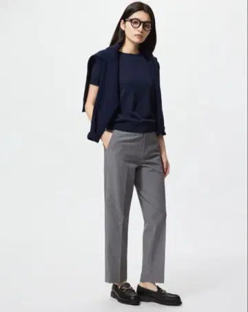스마트 앵클 팬츠 그레이 L 사이즈