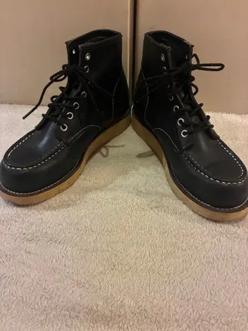 REGAL COUNTY 워크 부츠 블랙 가죽 24 RED WING