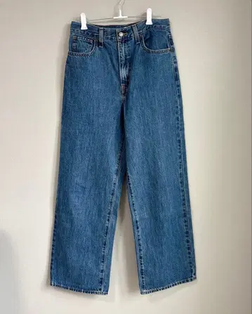 Levis 리바이스 하이웨스트 스트레이트 데님 인디고 블루