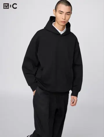 새상품 UNIQLO C 오버 사이즈 맨투맨 후드티 블랙 M 사이즈