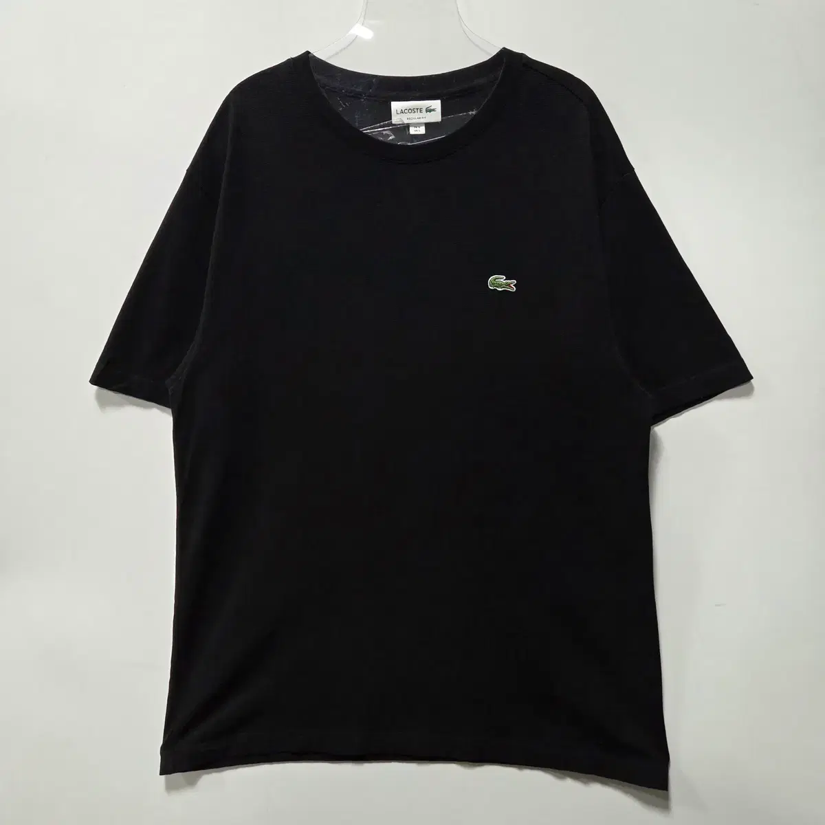 라코스테 블랙 악어 로고 피케 반팔 티셔츠 L 26082805