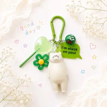 [ SALE ] 찰랑찰랑 키링 고양이 그린 블랙 야마 캐시 라무