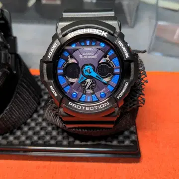 CASIO G-SHOCK GA-200SH 블랙 다크 퍼플 메탈릭