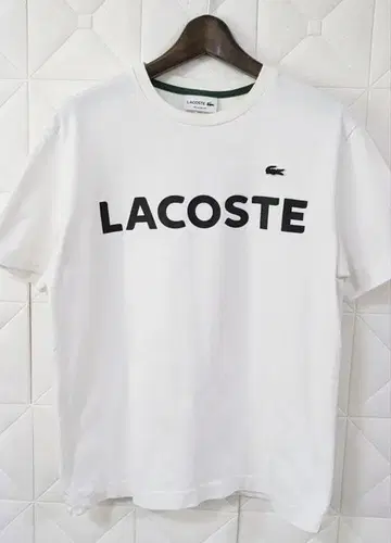 LACOSTE 라코스테 빅 로고 T셔츠 화이트