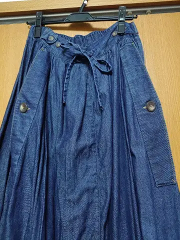 (기간 한정 가격 인하) 데님 롱 스커트 쿨 카레안