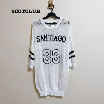 새상품급 SCOTCLUB 메쉬 편직 넘버 로고 풀오버