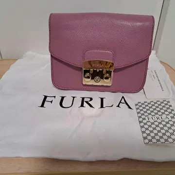 FURLA 핑크 가죽 숄더백