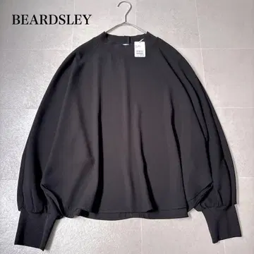 택 포함 새상품 BEARDSLEY 비어즐리 니트 콤비 돌먼 블라우스 블랙