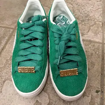 푸마 PUMA 스니커즈 남성용 25.5 그린 스웨이드