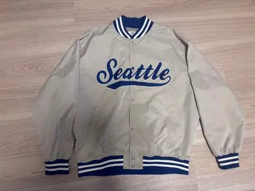 WEGO Seattle 바시티 자켓 베이지 네이비
