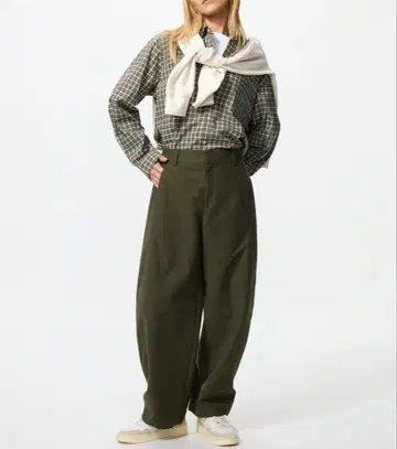 새상품 UNIQLO 저지 배럴 레그 팬츠 블랙 M 택 포함