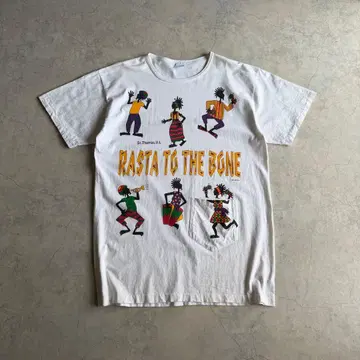 USA 제조 80s~90s 세인트 토마스 라스타 기념 티셔츠