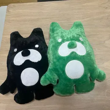 Abema 군 봉제 인형 쿠션 2개 세트 블랙 그린
