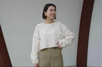 ohga 쉬폰 블라우스 플라워