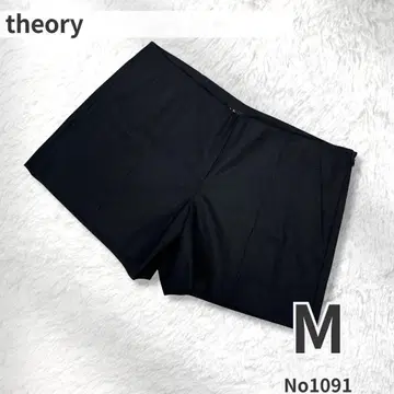 띠어리 울 혼방 숏팬츠 블랙 M 슬림 레그