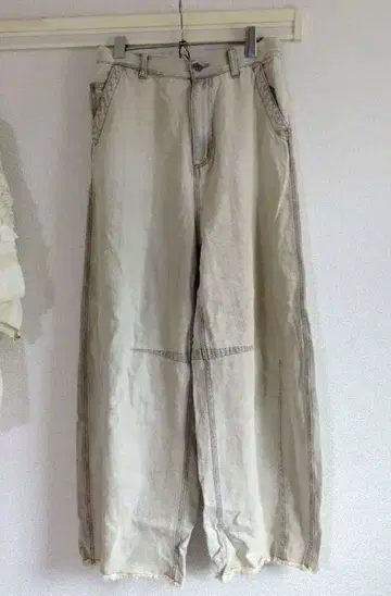와이드 데님 팬츠 컷오프