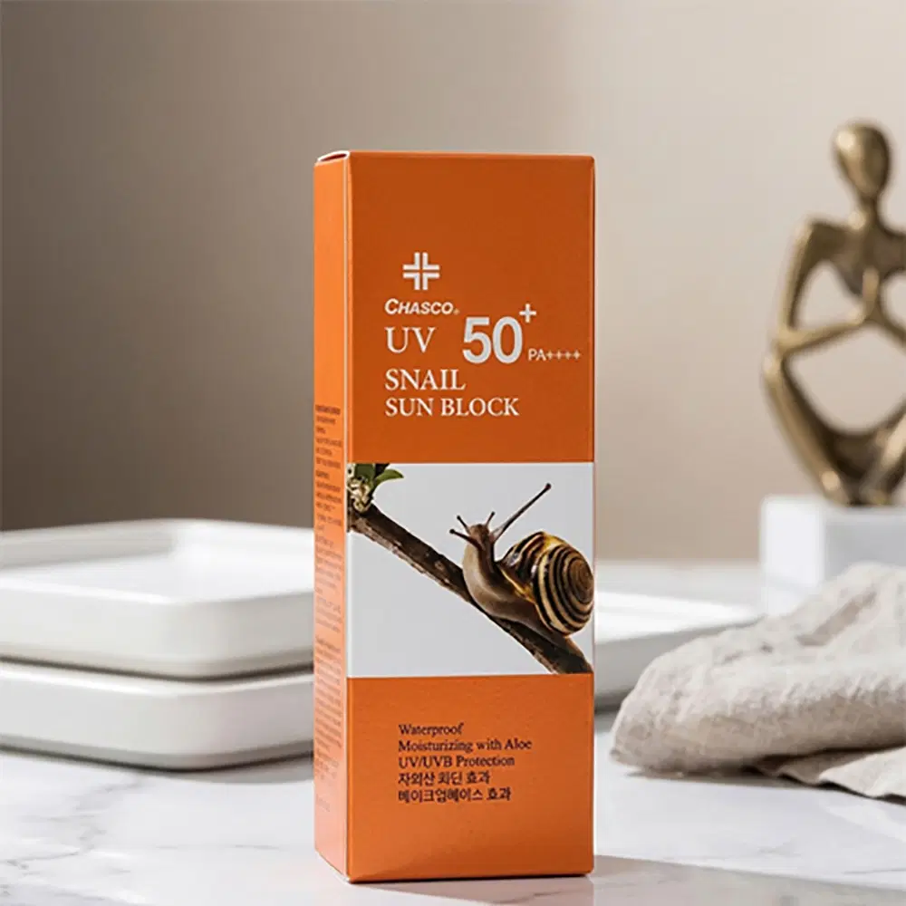 차스코 스네일 선블록 선크림 SPF50+ PA++++ 70ml