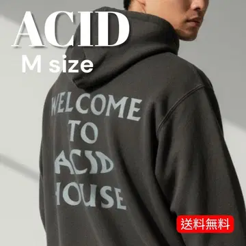 ACID 아시드 후드티 로고 풀오버 후드티 블랙