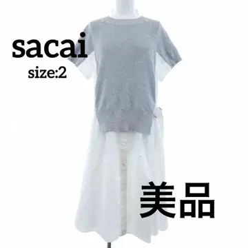 [ 새상품급 ] sacai 사카이 니트 셔츠 도킹 원피스