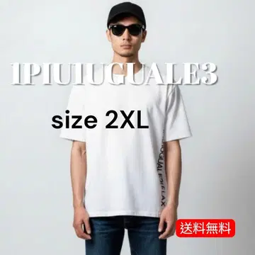 1PIU1UGUALE3 RELAX 2XL 티셔츠 화이트 사이드 로고