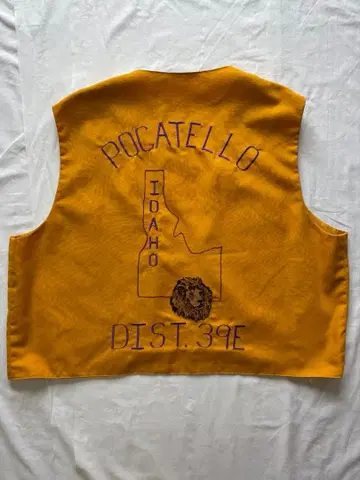 70's hand made lions club vest