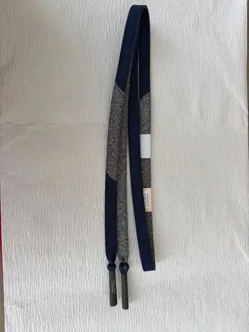 미사용 와코모노 사쿠라 허리띠 네이비 x 그레이(실버)