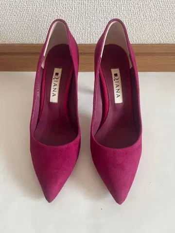DIANA 스웨이드 스틸레토 펌프스 퍼플 21.5cm