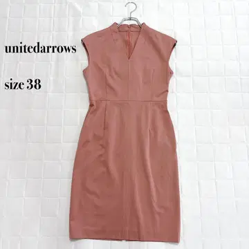 ..UNITED ARROWS 슬리브리스 원피스 핑크 베이지 38