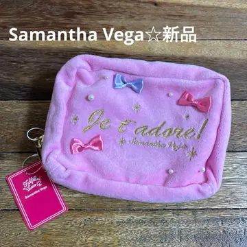 Samantha Vega 파우치 새상품 택 포함 메이크업 파우치 핑크 리본