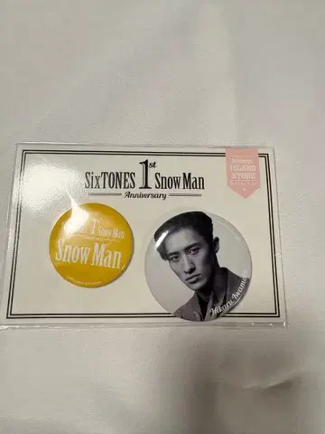 SixTONES 1st Snow Man 캔뱃지 이와모토 히카루
