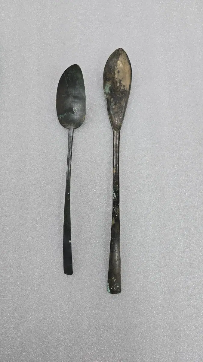 진품 고려시대 청동 숫가락2점 골동품