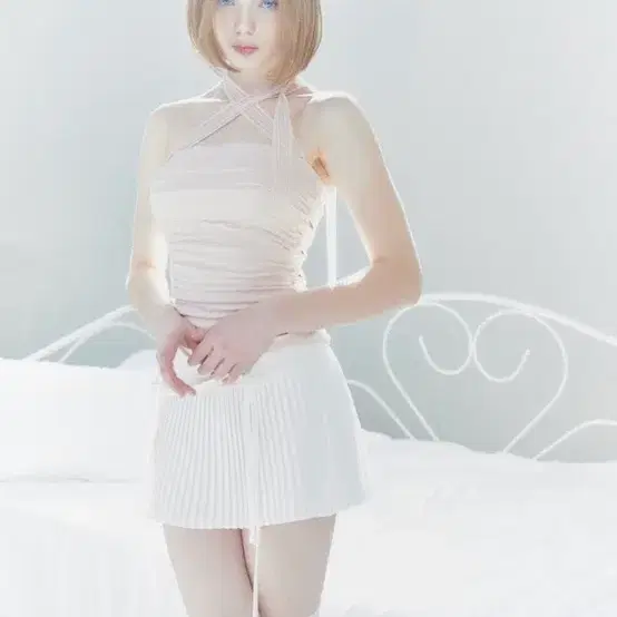 페인오어플레져 ANGEL SHIRRING TOP Pink