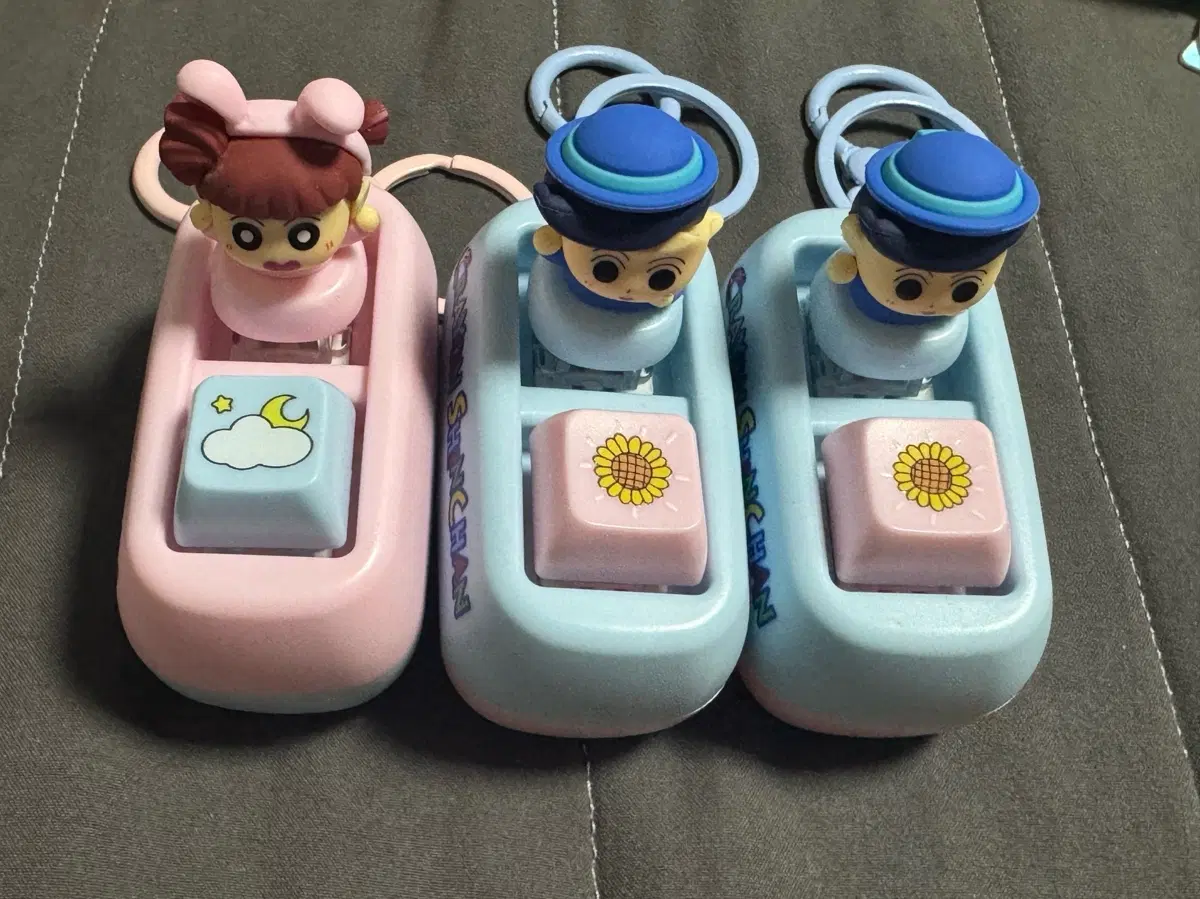 짱구 2구 키캡 키링 2종(유리,철수)