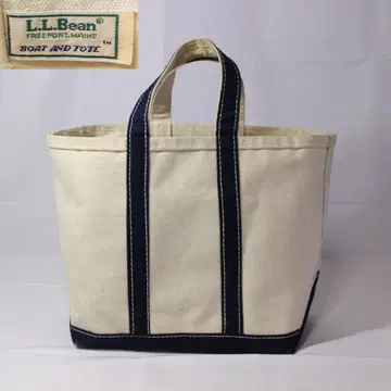 네이비 70년대 이후s TM 사이드 택 엘엘빈 토트백 LLBEAN M