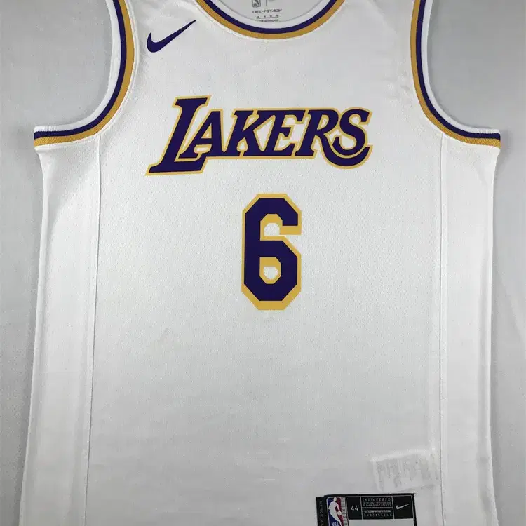 NBA 레이커스 제임스 6번 홈 화이트 농구 유니폼 남녀공용 저지