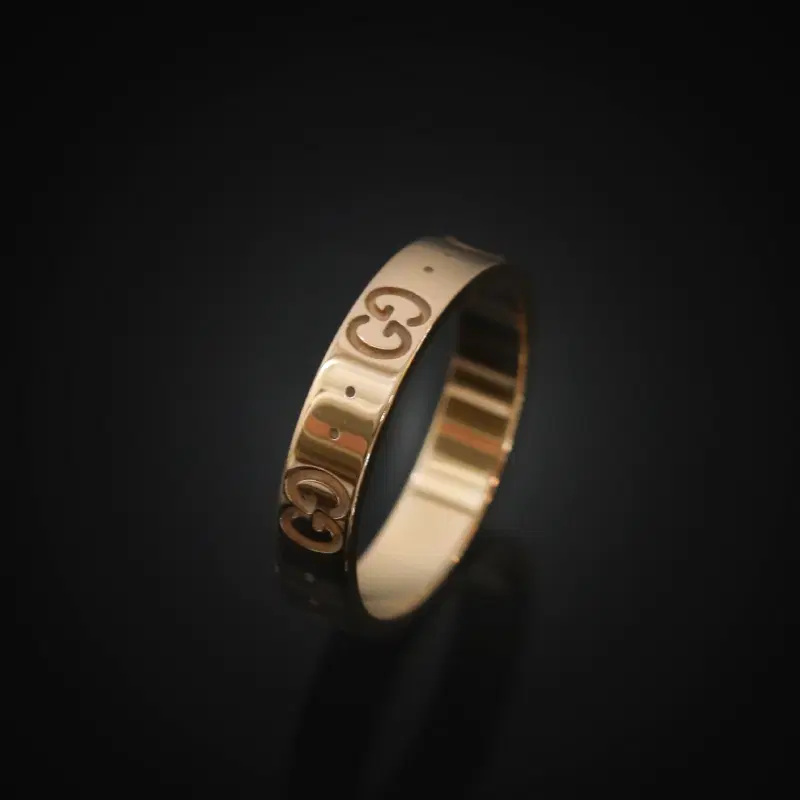 (정품)구찌 아이콘링 18K 로즈골드 13호 4mm