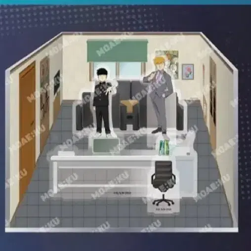 (미개봉) 모브사이코100 디오라마 영등등 사무소 콜라보카페 콜카