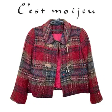 c'est moijeu 세모아쥬 체크 무늬 자켓