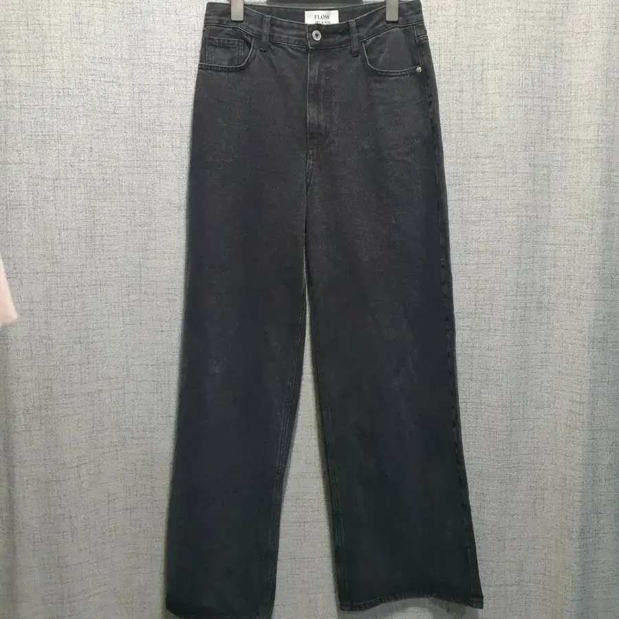 플로우진 와이드 데님 블랙