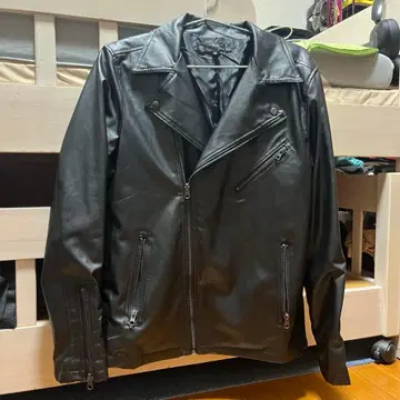 더블 라이더스 가죽 자켓 M 짧은 기장 더블 지퍼