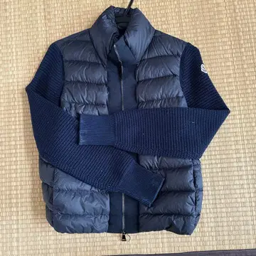 오늘만!! MONCLER 니트 절개 다운 자켓 네이비