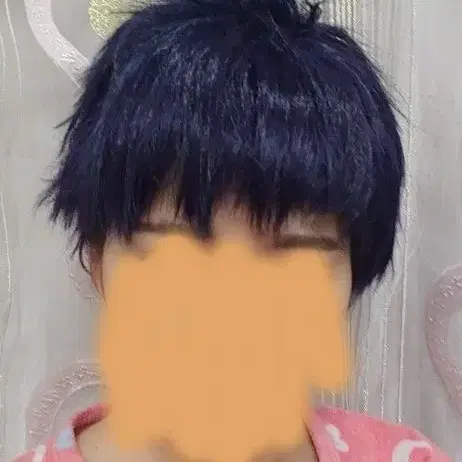 블루블랙 남캐용 숏컷가발