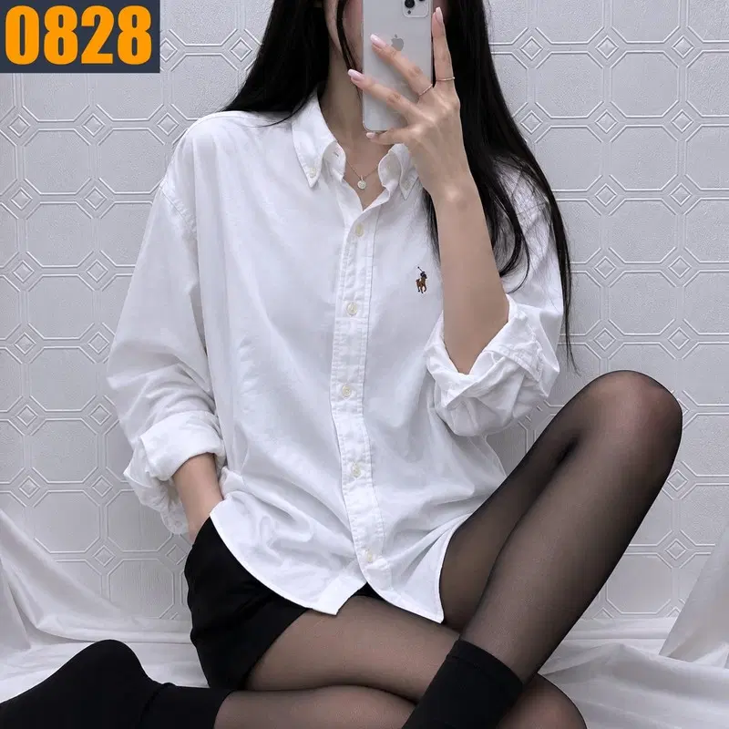 100 POLO 폴로 랄프로렌 커스텀핏 화이트 셔츠