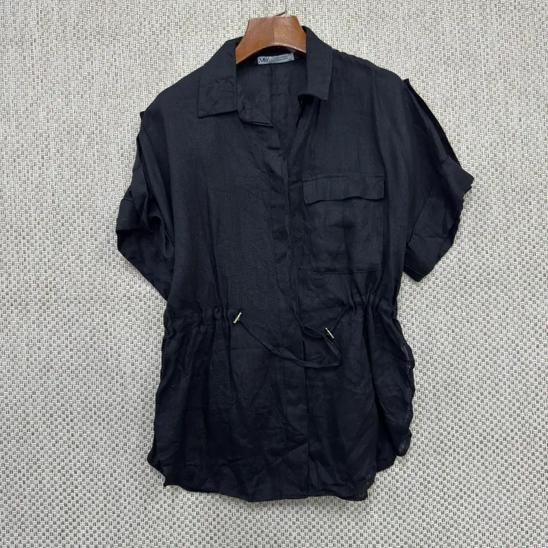자라 ZARA 린넨 반팔 셔츠 XS H03528