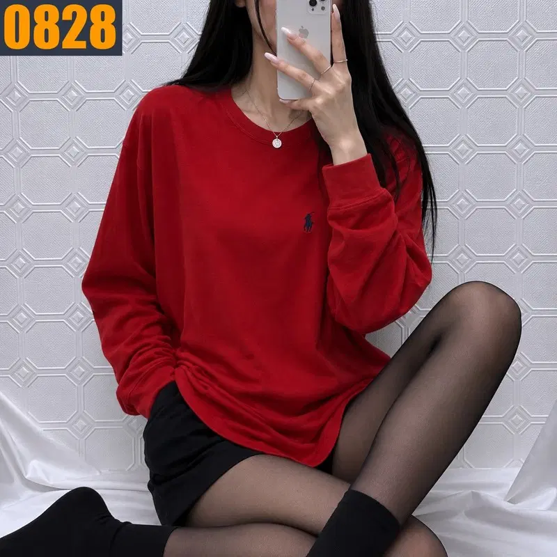 100 POLO 폴로 랄프로렌 와플 패턴 긴팔 티셔츠