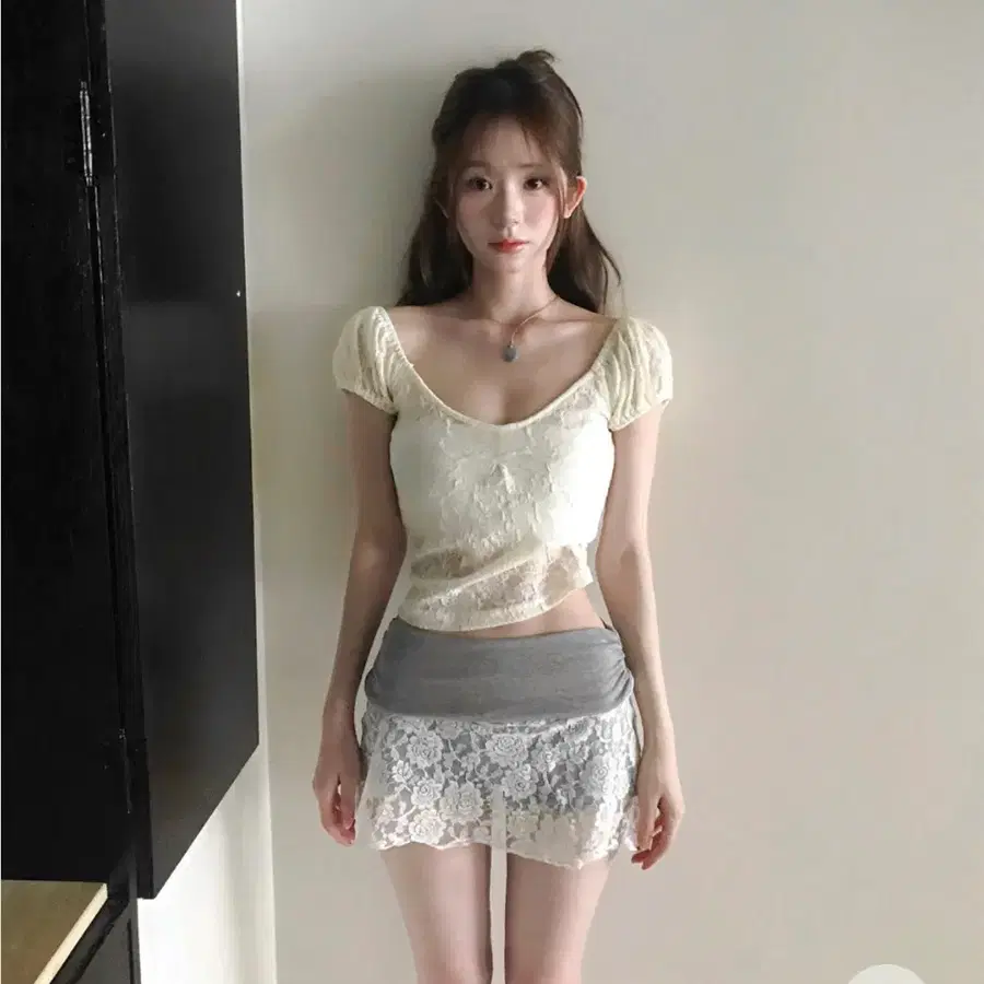 클라우드이모션 오웬 full & lace 볼륨 TOP