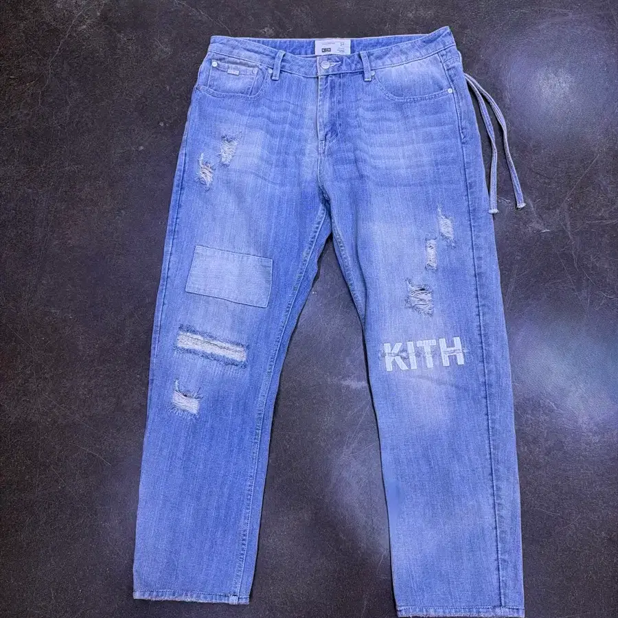 KITH 키스 바릭 레터 빈티지 패치워크 데님 청바지 34
