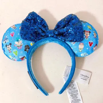 디즈니 라운지 플라이 머리띠 미키 미니 WDW 블루