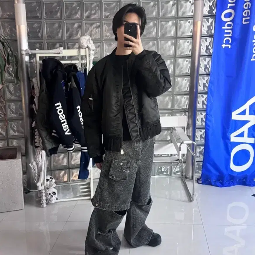 워싱 투웨이 데님팬츠